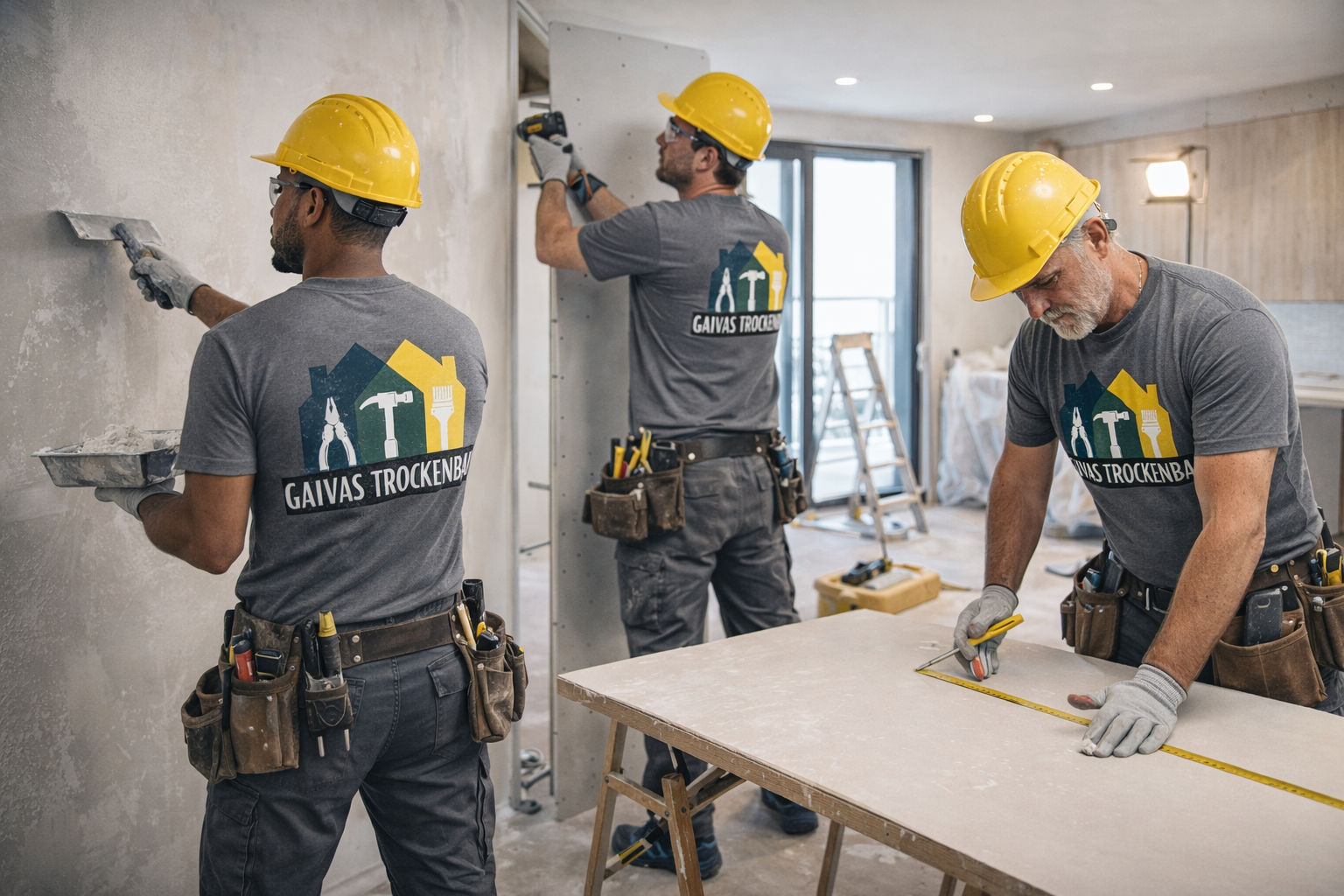 Gaivas Trockenbau Team bei Bodenverlegung in Spaichingen – professioneller Innenausbau im Landkreis Tuttlingen